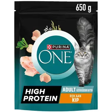 PURINA ONE® High Protein Rijk aan Kip kattenvoer