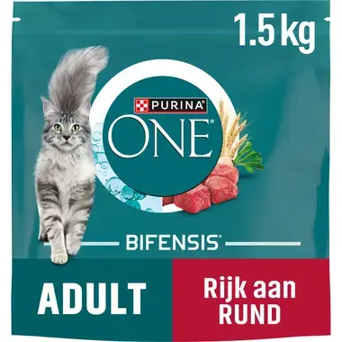 PURINA ONE® Adult Rijk aan Rund en Volkoren Granen kattenvoer