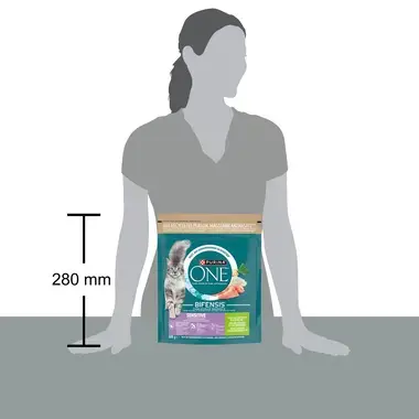 PURINA ONE® Sensitive Rijk aan Kalkoen en Rijst kattenvoer