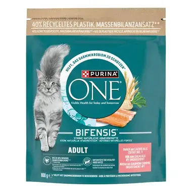 PURINA ONE® Adult Rijk aan Zalm en Volkoren Granen kattenvoer