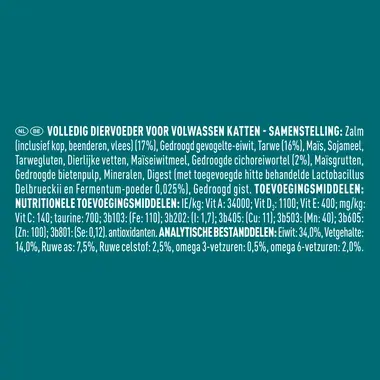 PURINA ONE® Adult Rijk aan Zalm en Volkoren Granen kattenvoer