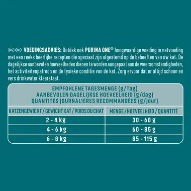 PURINA ONE® Adult Rijk aan Zalm en Volkoren Granen kattenvoer