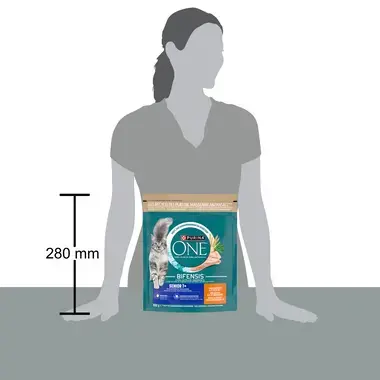 PURINA ONE® Senior 7+ Rijk aan Kip en Volkoren Granen kattenvoer