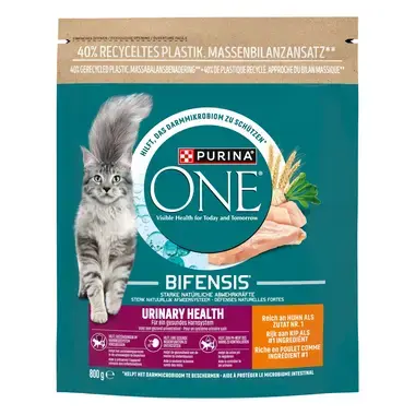PURINA ONE® Urinary Health Rijk aan Kip en Tarwe kattenvoer