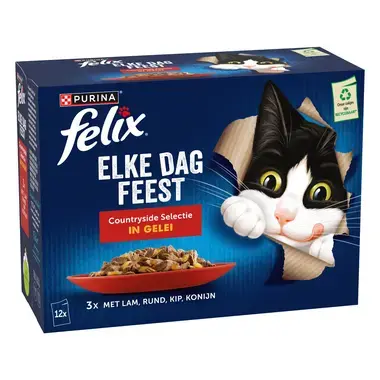 FELIX® Elke Dag Feest Countryside Recyclebaar kattenvoer nat