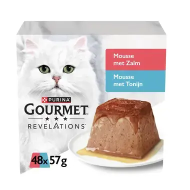 GOURMET™ Revelations Mousse met Zalm en Tonijn kattenvoer nat 48x57g