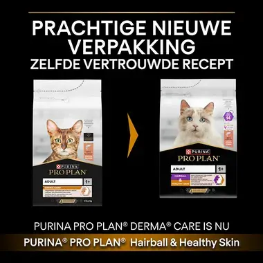 Purina PRO PLAN® Adult Hairball & Healthy Skin Rijk aan Zalm kattenvoer