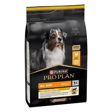 Front PURINA® PRO PLAN® All Sizes Adult Light/Sterilised 