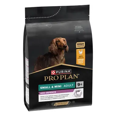 Front PURINA® PRO PLAN® Small & Mini Adult 9+ Age Defence 