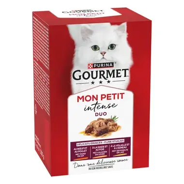 GOURMET™ Mon Petit Duo Intense Mix van Vlees kattenvoer nat