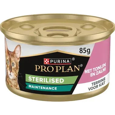 PURINA® PRO PLAN® Sterilised Adult Kat Terrine Rijk aan Zalm en Tonijn natvoer