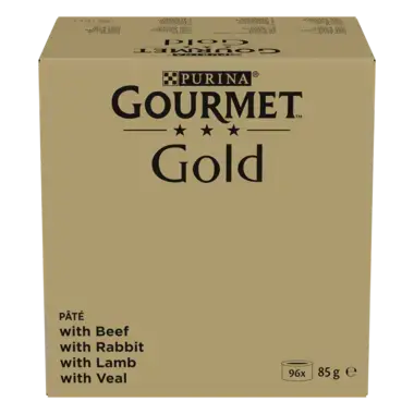 GOURMET™ Gold Mousse met Rund, Konijn, Kalf, Lam kattenvoer nat
