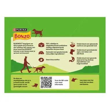 BONZO® Tasty Strips Kip, Kalkoen en Eend in Saus natvoer