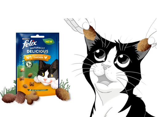 Felix-Naturally-Delicious-kattensnacks-met-kat 